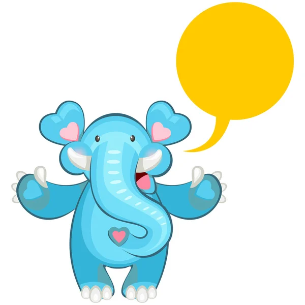 Blauwe olifant gastvrije — Stockvector