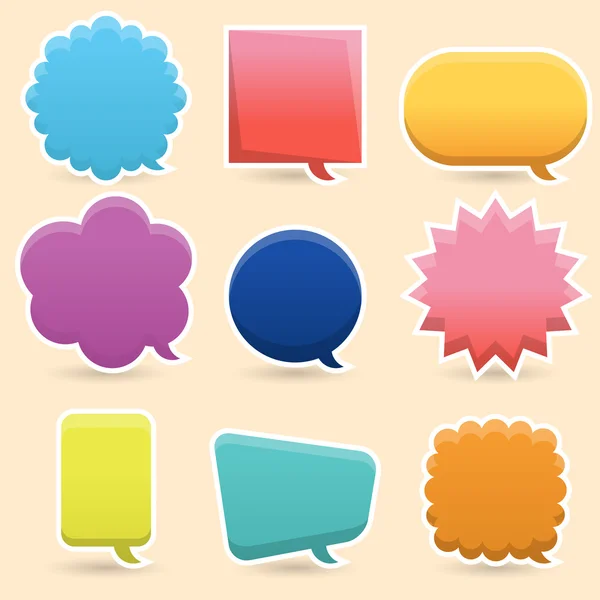 Kleurrijke tekstballon — Stockvector