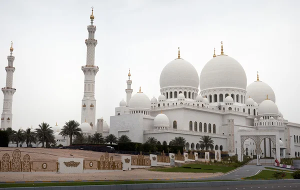 Schejk zayed-moskén på abu dhabi, Förenade Arabemiraten Stockbild