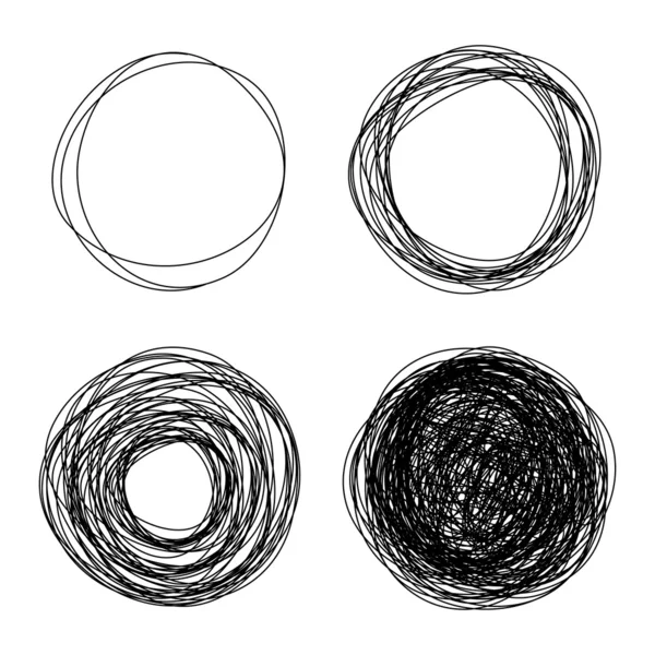 Bleistift gezeichnete Kreise Blasen — Stockvektor