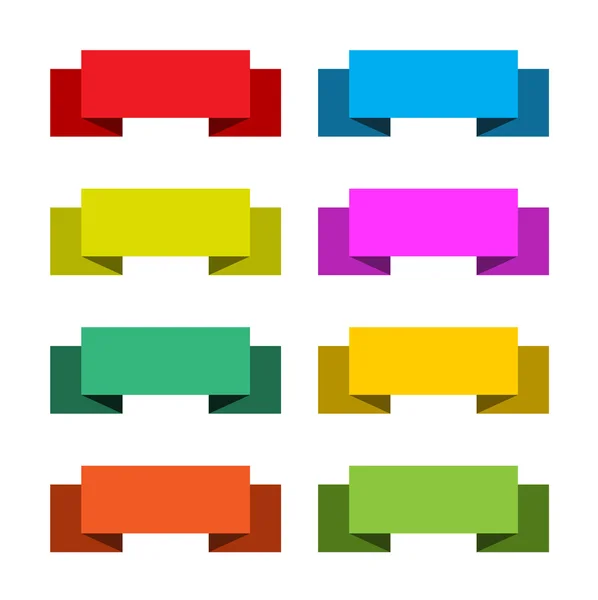 Цветной набор из 8 баннеров — стоковый вектор
