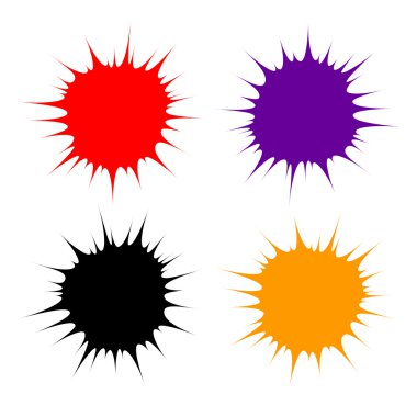 Set of colorful blots clipart