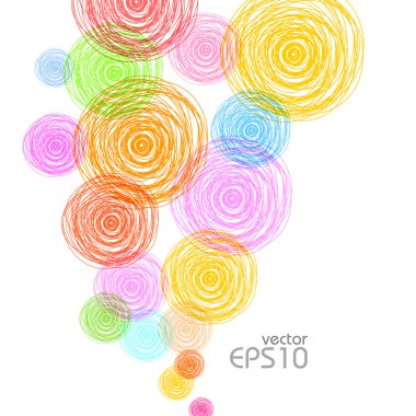 Abstract colorful bubbles background clipart