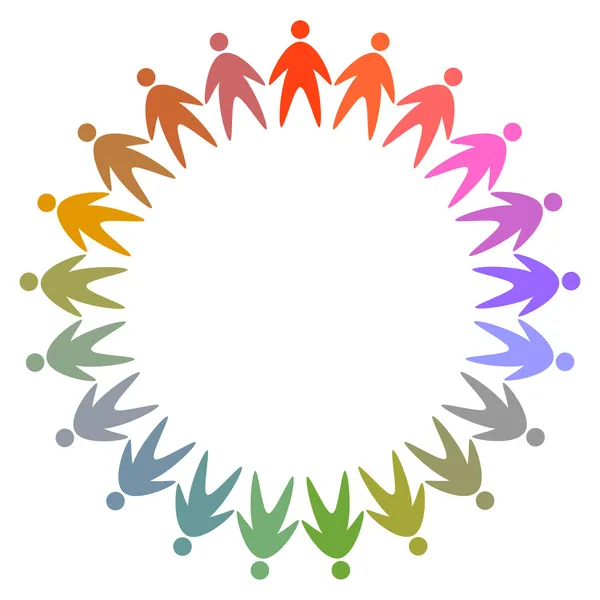Círculo de pictograma colorido, ícone abstrato para design — Vetor de Stock