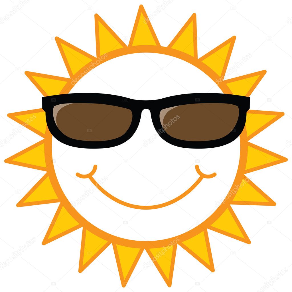 Smiley sun with sunglasses