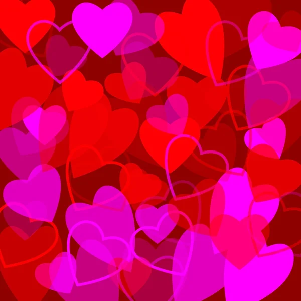 Valentine's day background with hearts — Stock Photo, Image