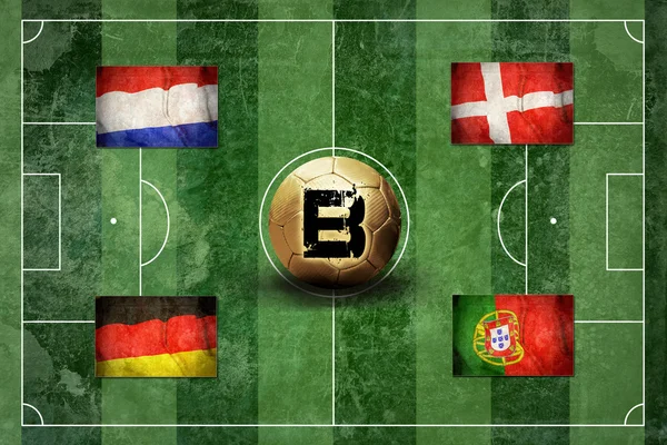 A Grunge-labdarúgó Uefa Euro-csoport mező tex — Stock Fotó