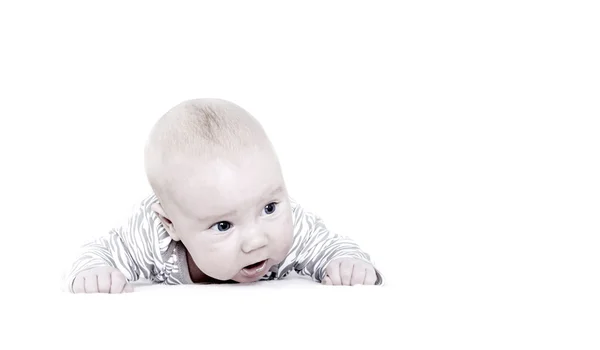Aislador de bebé recién nacido en el fondo blanco — Foto de Stock