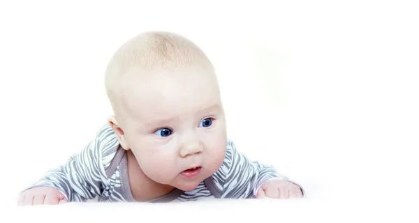 白い背景の上の生まれたばかりの赤ちゃんのアイソレーター — ストック写真