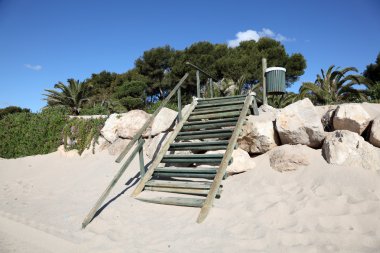 Mediterranean beach in Miami Platja, Catalonia, Spain clipart