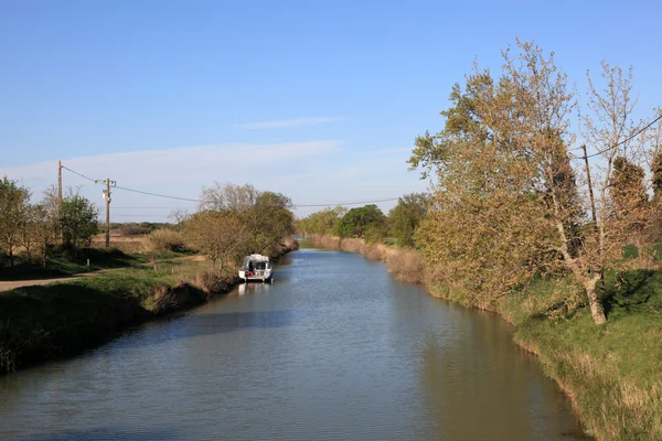Canal du midi v regionu languedoc-roussillon, Francie — Stock fotografie