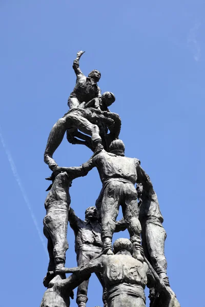 Castellers pomnik w tarragona, Hiszpania — Zdjęcie stockowe