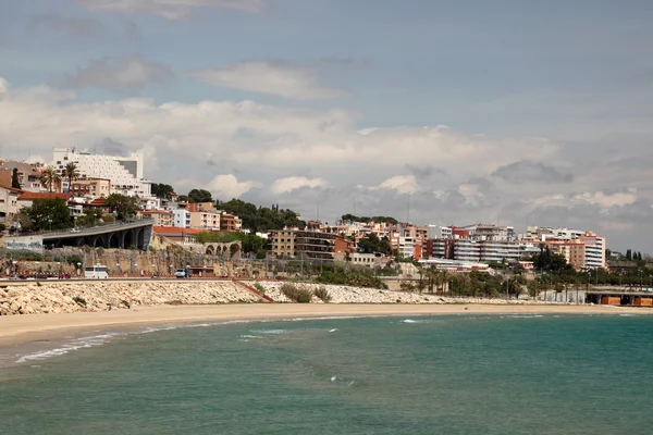 Pláž pohled tarragona, Katalánsko Španělsko — Stock fotografie
