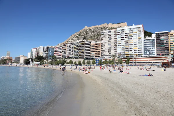 Praia em Alicante, Catalunha Espanha — Fotografia de Stock