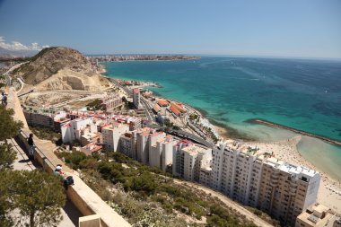 Seaside view of Alicante, Catalonia Spain clipart