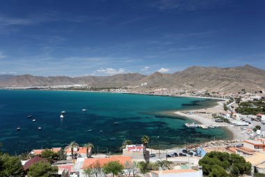 Aerial view of La Azohia, Region Murcia, Spain clipart