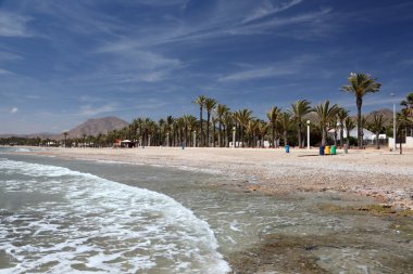 Beautiful beach of La Azohia, Costa Calida, Spain clipart