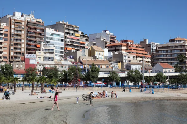 Strand in alicante, Catalonië Spanje — Stockfoto
