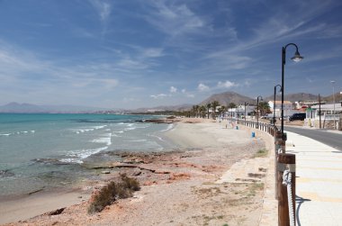 Beautiful beach of La Azohia, Costa Calida, Spain clipart