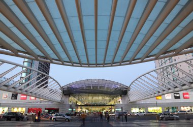 Gare do Oriente - one of the main train stations in Lisbon clipart