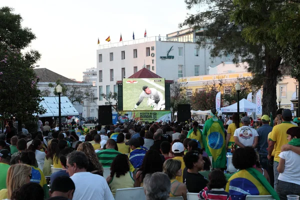 ファロ、ポルトガル - 6 月 20 日： サッカー ワールド カップ期間中、ゲームを見てファン — ストック写真