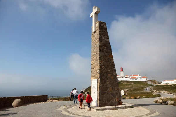 Cabo da roca Portekiz - Avrupa'nın en batıdaki nokta. çekilen fotoğraf — Stok fotoğraf