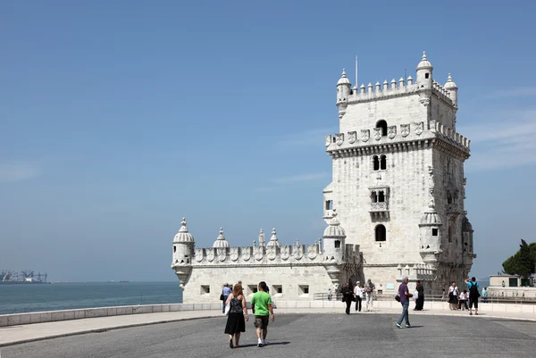 Célèbre Torre de Belem à Lisbonne, Portugal — Photo