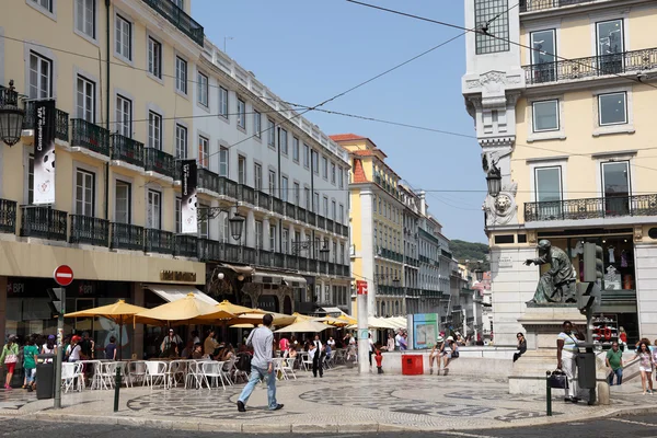 Luis de camoes Meydanı Lizbon, Portekiz. — Stok fotoğraf