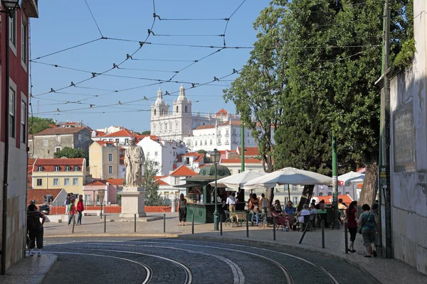 Alfama - staré město Lisabon, Portugalsko. — Stock fotografie
