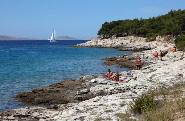 Adriatic Coast at the Croatian Island Murter — Stock Photo, Image