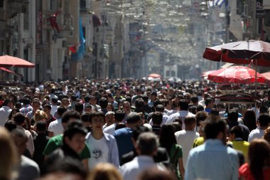 Istiklal Avenue in the Beyoglu district, Istanbul clipart