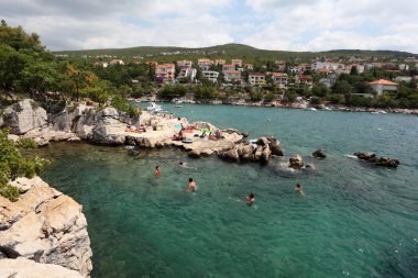 Adriatic coast near Crikvenica, Croatia. clipart