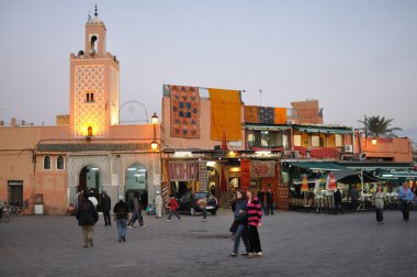 At Djemaa El Fnaa square in Marrakesh clipart