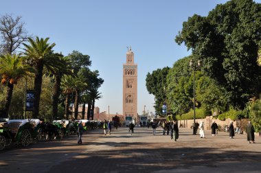 Koutoubia Mosque in Marrakesh, Morocco clipart