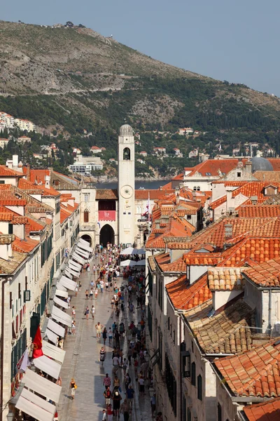 A rua principal de Dubrovnik - Stradun — Fotografia de Stock