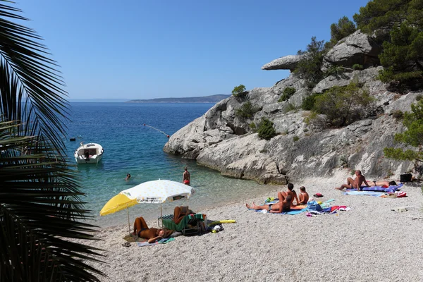 Stranden i brela, croatia. — Stockfoto