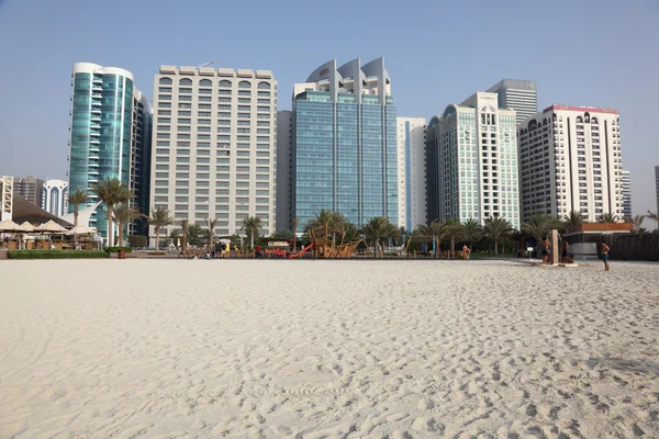 stock image Highrise buildings on the corniche of Abu Dhabi