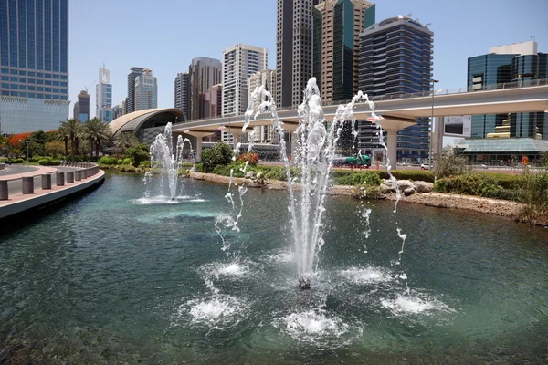 Fontána centra v Dubaji — Stock fotografie