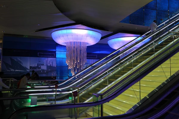 Khalid Bin Al Waleed metro station in Dubai — Stock Photo, Image