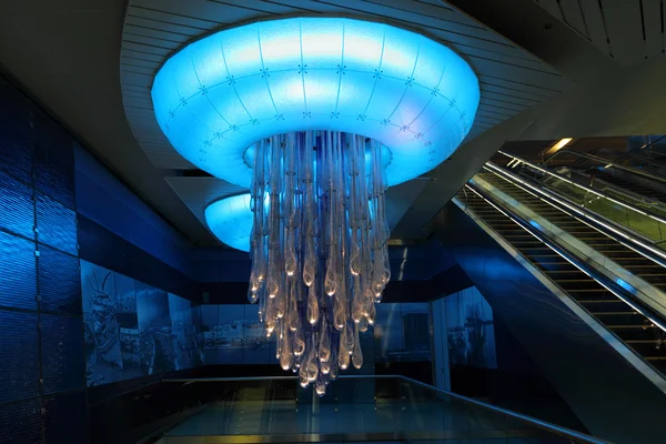 Stazione della metropolitana Khalid Bin Al Waleed a Dubai — Foto Stock