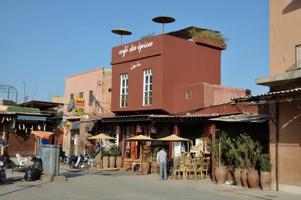 Cafe des espices in der Altstadt von Marrakesch, Marokko — Stockfoto