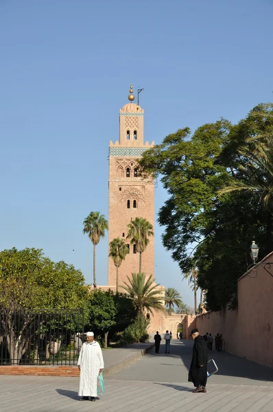 Mešita Koutoubia v marrakech, Maroko. — Stock fotografie