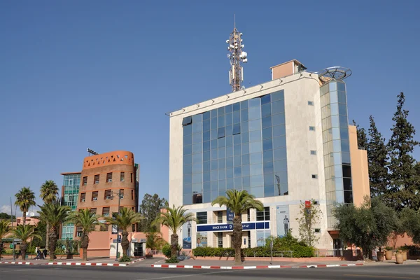 stock image Modern building of the BMCE Bank in Marrakesh