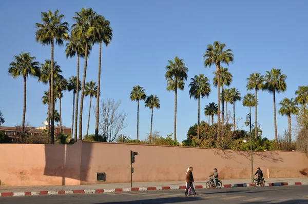 Vecchia cinta muraria a Marrakech — Foto Stock
