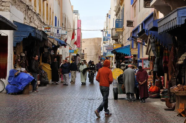 Cena de rua na Medina de Essaouria, Marrocos . — Fotografia de Stock
