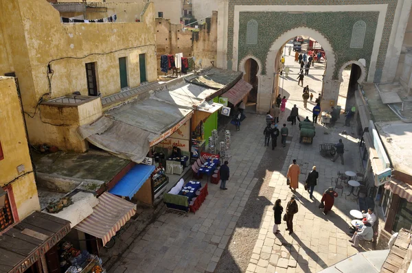 Puerta de Bab Boujeloud en Fez, Marruecos — Foto de Stock