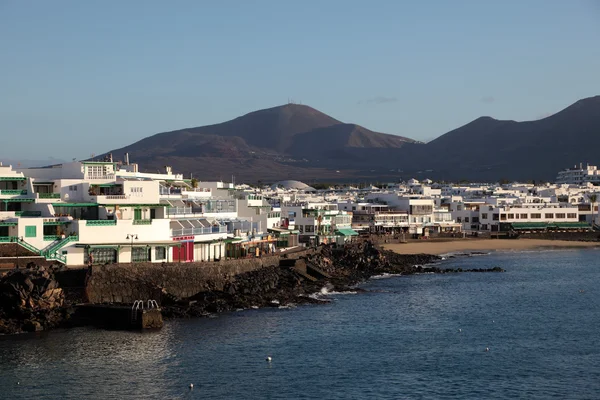 Cityscape de Playa Blanca, Ilha Canária Lanzarote — Fotografia de Stock