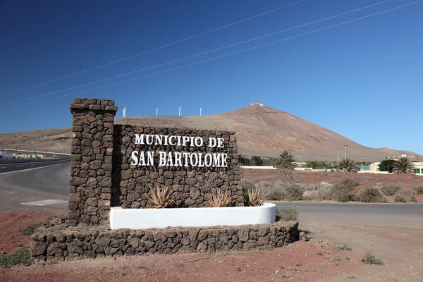 Municipio de San Bartolome em Canary Island Lanzarote, Espanha — Fotografia de Stock