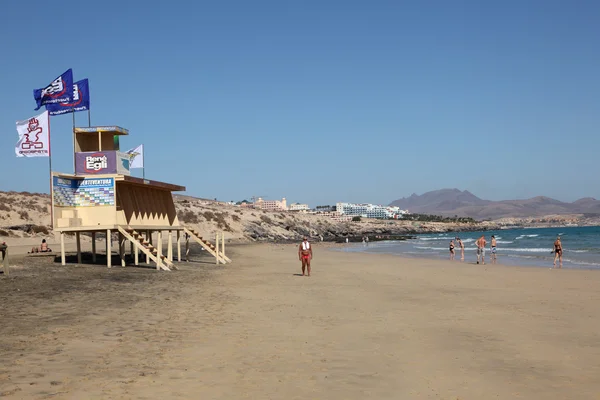 Praia dos Surfistas Playa de Sotavento em Canary Island Fuerteventura, Espanha. Pho. — Fotografia de Stock