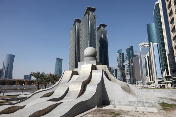 Yeni şehir İlçe Batı Körfezi Doha, qatar — Stok fotoğraf